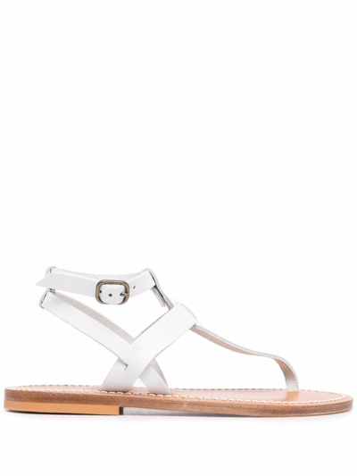 K.jacques Kepri Leather Sandals In White