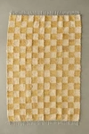 Urban Outfitters Checkerboard Shaggy Rug In Maize