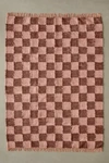 Urban Outfitters Checkerboard Shag Rag Rug In Sienna