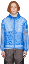 Moncler Ebizo Logo-print Nylon-ripstop Hooded Jacket In 71n Blue