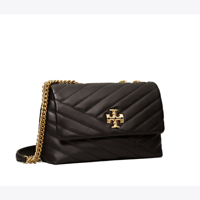 Tory Burch Small Kira Chevron Convertible Shoulder Bag In Black