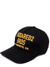 Dsquared2 Embroidered Logo Black Baseball Cap In Nero