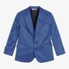 DOLCE & GABBANA BOYS BLUE WOOL SUIT JACKET