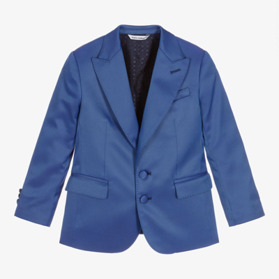 Dolce & Gabbana Kids' Boys Blue Wool Suit Jacket