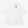 AGATHA RUIZ DE LA PRADA AGATHA RUIZ DE LA PRADA GIRLS WHITE BRODERIE ANGLAISE DRESS