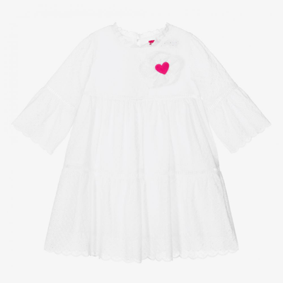 Agatha Ruiz De La Prada Babies'  Girls White Broderie Anglaise Dress