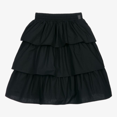 The Tiny Universe Babies' Girls Black Ruffled Cotton Skirt