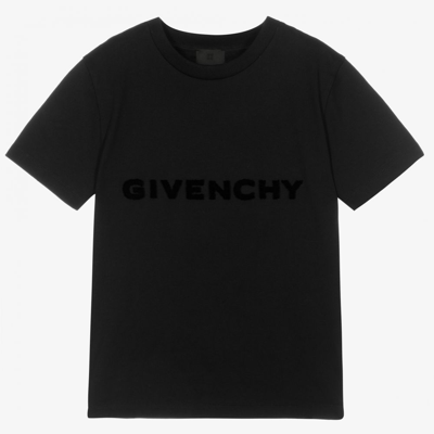 Givenchy Boys Teen Black 4g Logo T-shirt