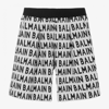 Balmain Black All Over Branded Bermuda Shorts In Grey