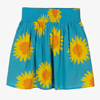 Stella Mccartney Light-blue Skirt For Girl With Yellow Daisies