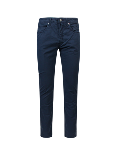 Incotex Stretch Cotton Trouser - Atterley In Blue