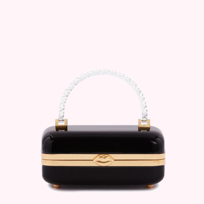 Lulu Guinness Black Fontaine Clutch Bag