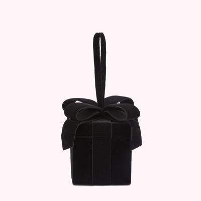 Lulu Guinness Black Velvet Present Clutch Bag
