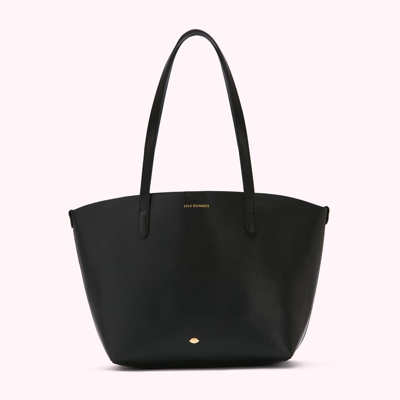 Lulu Guinness Black Leather Small Ivy Tote Bag