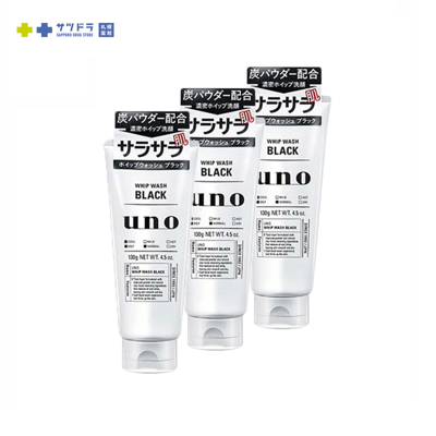 Shiseido 资生堂 Uno 男士洗面奶 黑炭控油型 130克*3 In White