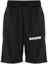 Barrow Logo-print Side-stripe Shorts In Nero