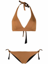 Fisico Cristina Ferrari Reversible Halterneck Bikini In Marrone