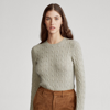 Polo Ralph Lauren Cable-knit Cashmere Sweater In Light Vintage Heather