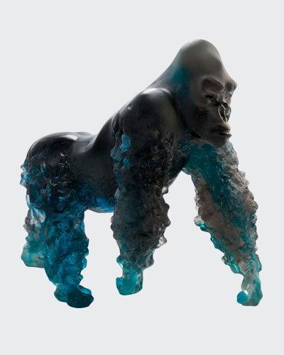 DAUM SILVERBACK GORILLA IN BLUE GREY BY JEAN-NO