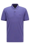Hugo Boss Regular-fit Polo Shirt In Pima-cotton Piqu- Purple Men's Polo Shirts Size S