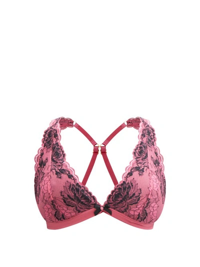 Agent Provocateur Yara Lace Soft-cup Bra In Pink Black