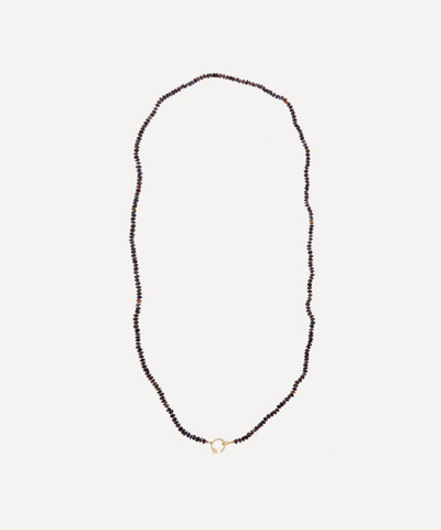 Andrea Fohrman 14ct Gold Shooting Star Black Opal Beaded Necklace