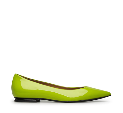 Fabi Ballet Flat In Verde Lime