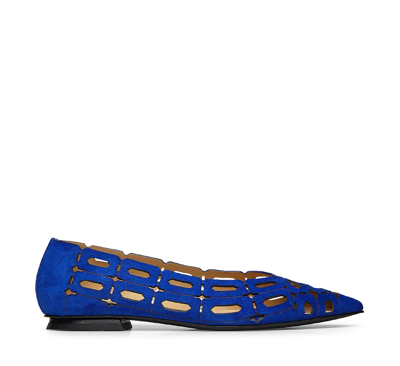 Fabi Ballet Flat In Bluette