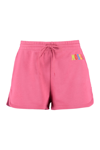 Moschino Logo-print Track Shorts In Fuchsia