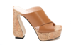 Si Rossi Cork Platform Open-toe Sandals In Brown