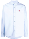 AMI ALEXANDRE MATTIUSSI SKY BLUE COTTON SHIRT