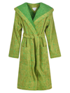 Bottega Veneta Intreccio Jacquard Cotton Terry Bathrobe In Parakeet