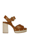 See By Chloé Texan Calf Platfrom Sandals In Leather