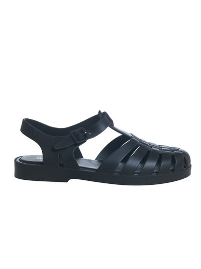 Melissa Possession Strappy Flat Sandals In Black