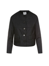 Shop Aspesi Morante Crew Neck Short Nylon Jacket In Nero
