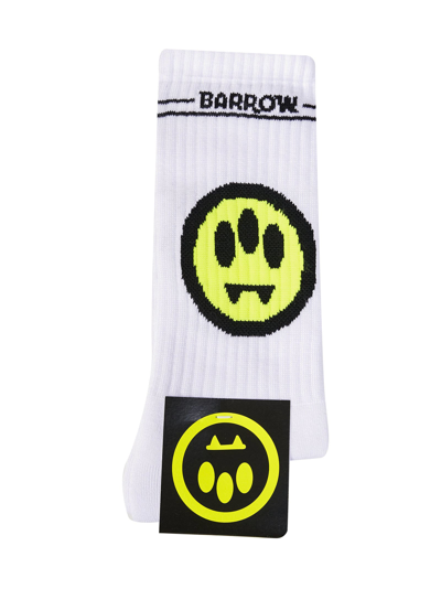 Barrow Logo混棉袜子 In White
