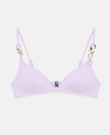 Stella Mccartney Chain Link Triangle Bikini Top In Orchid