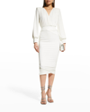 Zhivago Lover Man Cocktail Dress With Satin Panels In White