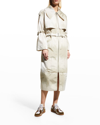 GANNI CRISPY SHELL TRENCH COAT