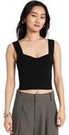 A.L.C A. L.C. JORDANA CROP TOP BLACK