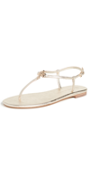 Tory Burch Capri T-strap Medallion Slingback Sandals In Spark Gold