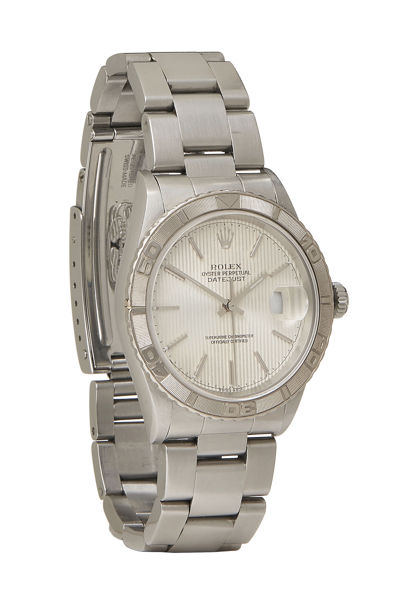 Pre-owned Stainless Steel & 18k White Gold Datejust Turn-o-graph 16264 36mm from What Goes Around Comes Around