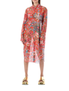 JUNYA WATANABE JUNYA WATANABE GRAPHIC PRINTED MIDI SHIRT DRESS