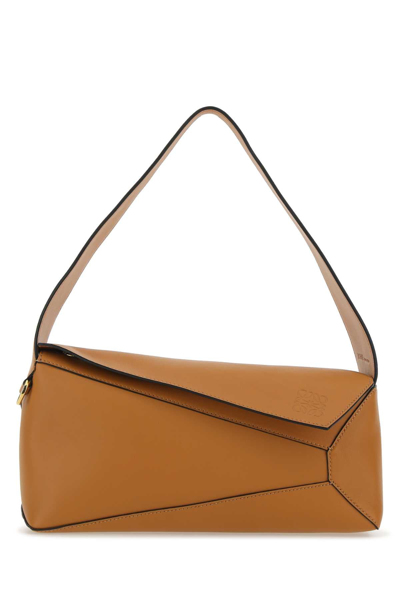 Loewe Puzzle Hobo Shoulder Bag In Brown