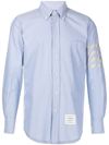 Thom Browne Lobster-embroidered Cotton-poplin Shirt In Blue