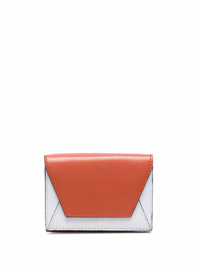 Marni Colour-block Tri-fold Wallet In Orange