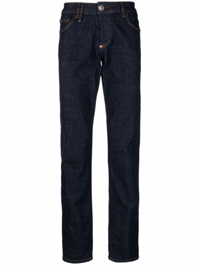 Philipp Plein Straight-leg Denim Jeans In Dark Blue
