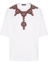 Dolce & Gabbana Rhinestone-embellished Logo-patch T-shirt In White