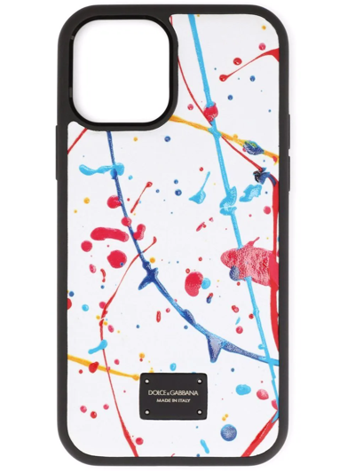 Dolce & Gabbana Abstract Print Iphone Case In White