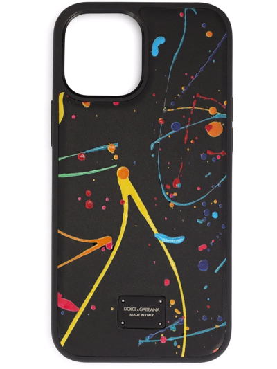 Dolce & Gabbana Abstract Print Iphone Case In Black